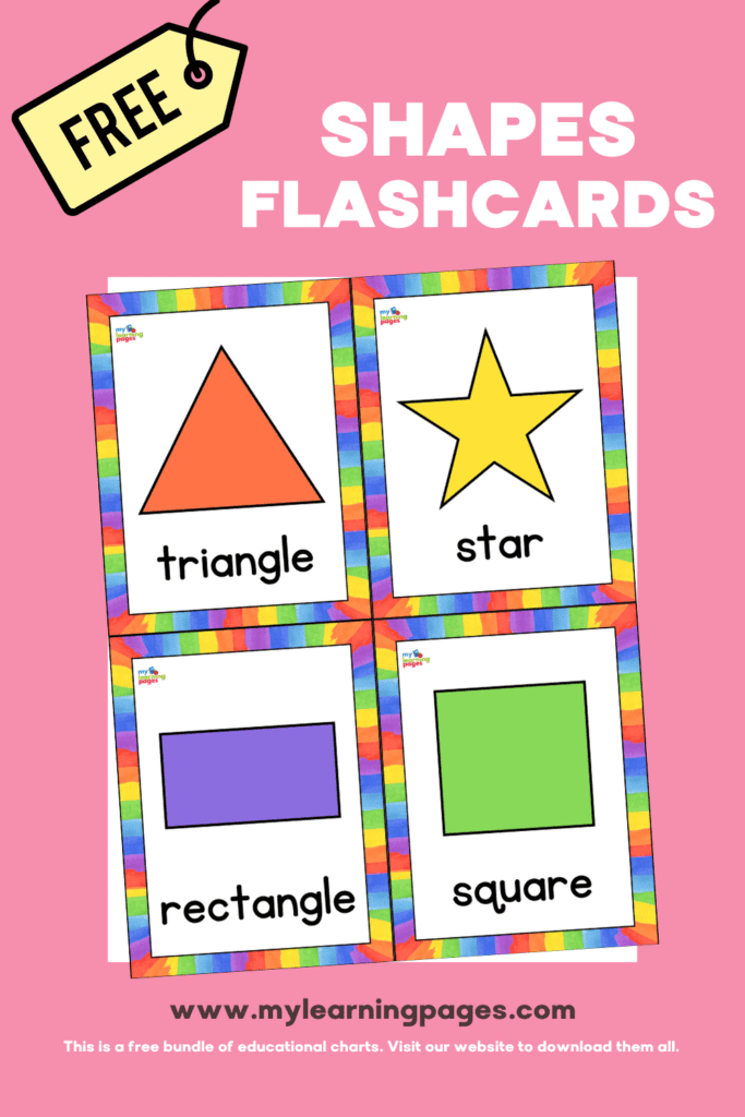 my learning pages shapes flashcards 2