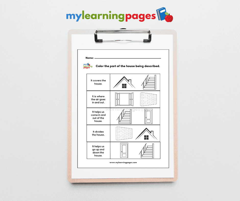 Parts of the House Worksheets Image 3