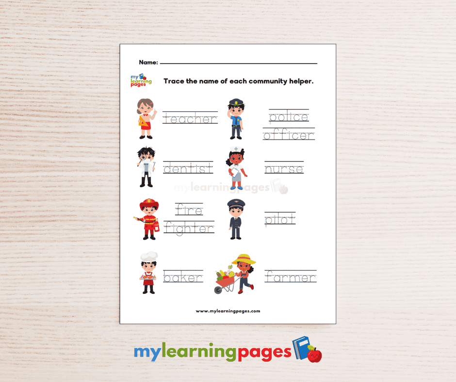 COMMUNITY HELPERS WORKSHEETS ACTIVITY 6
