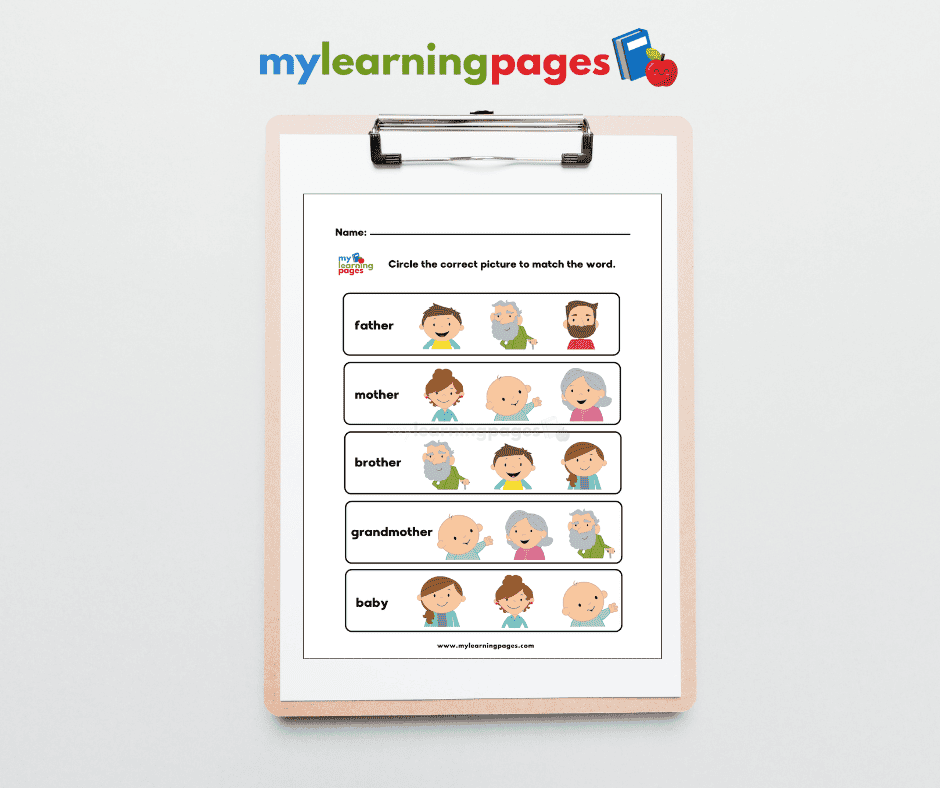 My Family Worksheets Image 4
