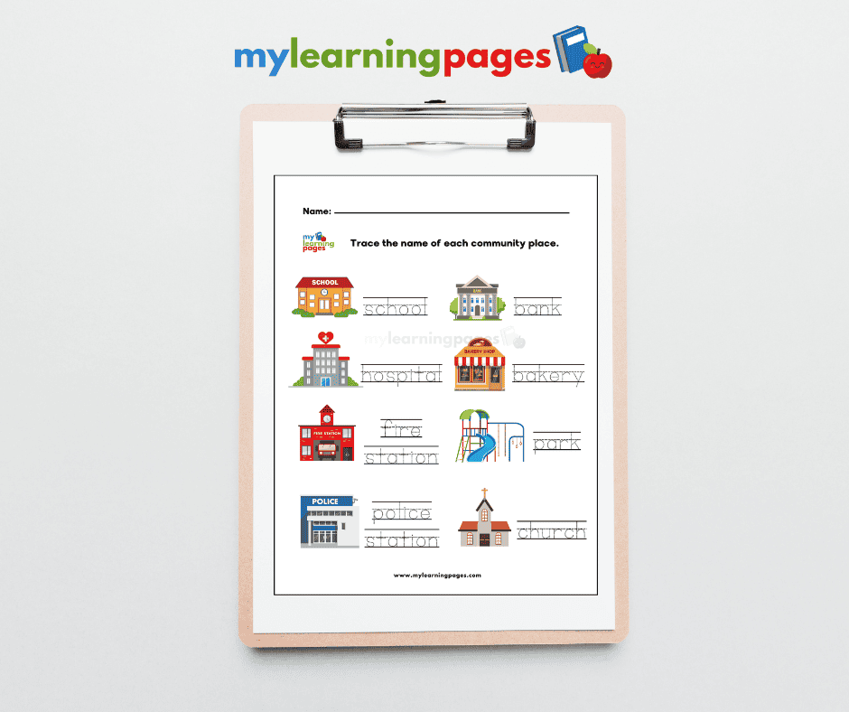 community places worksheets activity 5